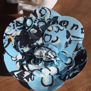 Authentic Vintage Chanel silk camellia brooch